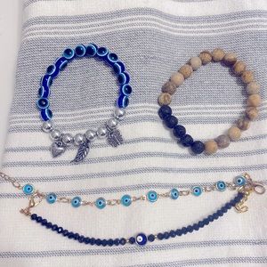 Evil eye beaded bracelet lot